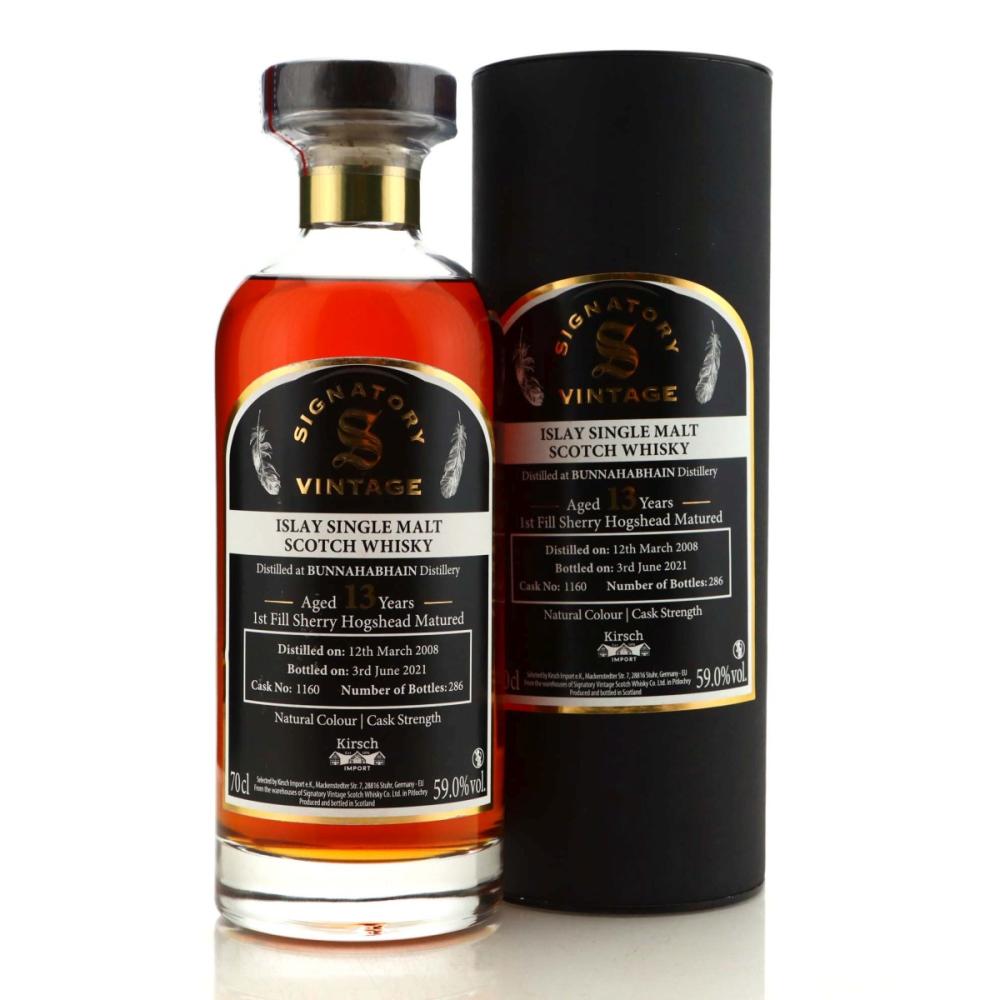 Bunnahabhain 2008 Signatory Vintage 13 Year Old / Kirsch Import