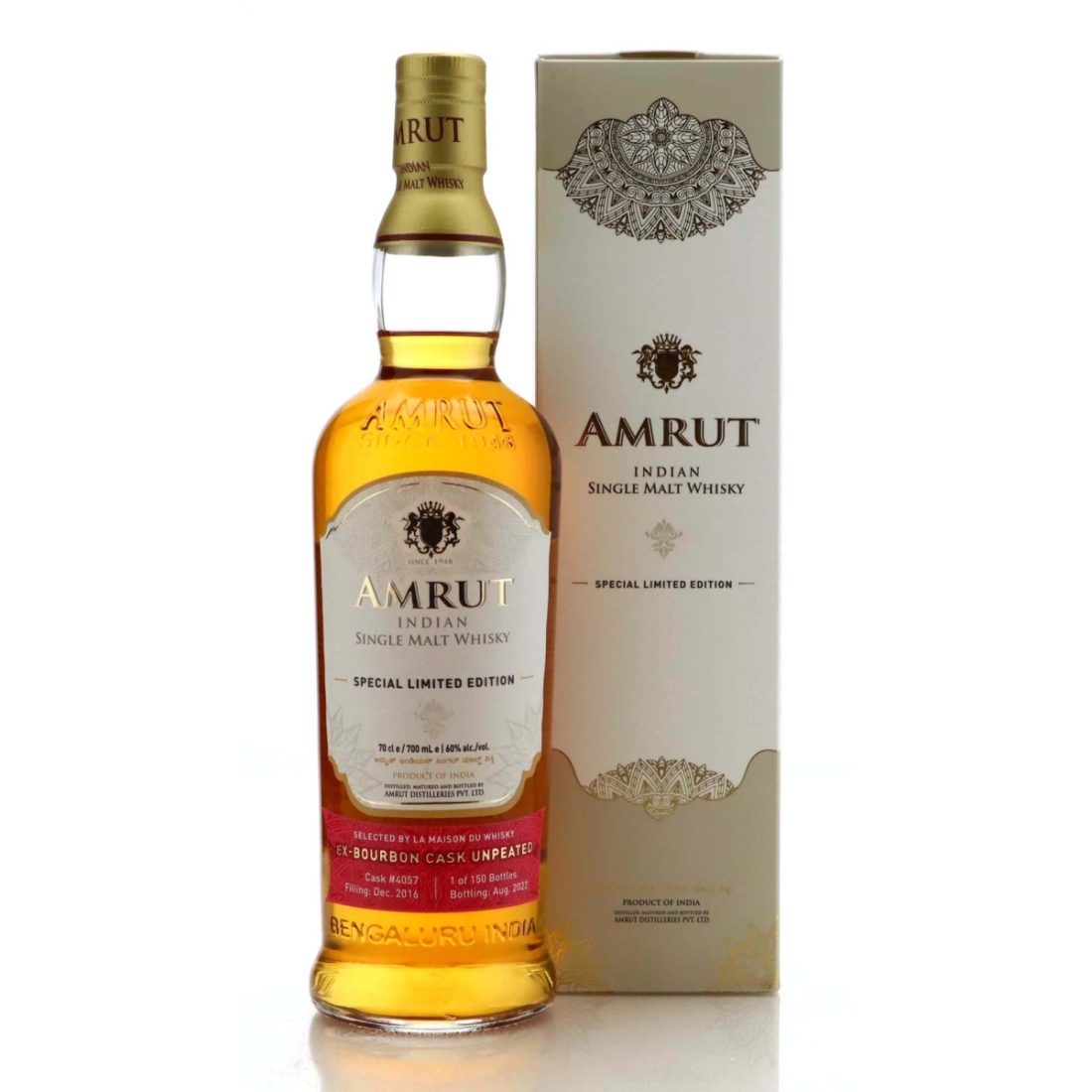 Amrut 2016 Bourbon Cask Unpeated #4057 / LMDW