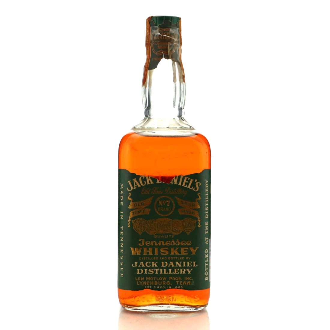 Jack Daniel's Old No.7 Green Label 90 Proof 1968 / Soffiantino Import