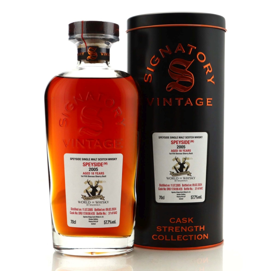 Macallan 'Speyside M' 2005 Signatory Vintage 18 Year Old / World of Whisky 25th Anniversary