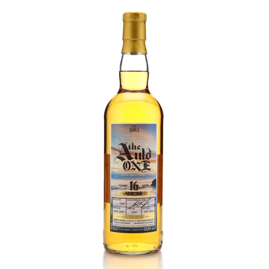 Lochindaal 2007 Bourbon Cask 16 Year Old #3367 / The Auld One