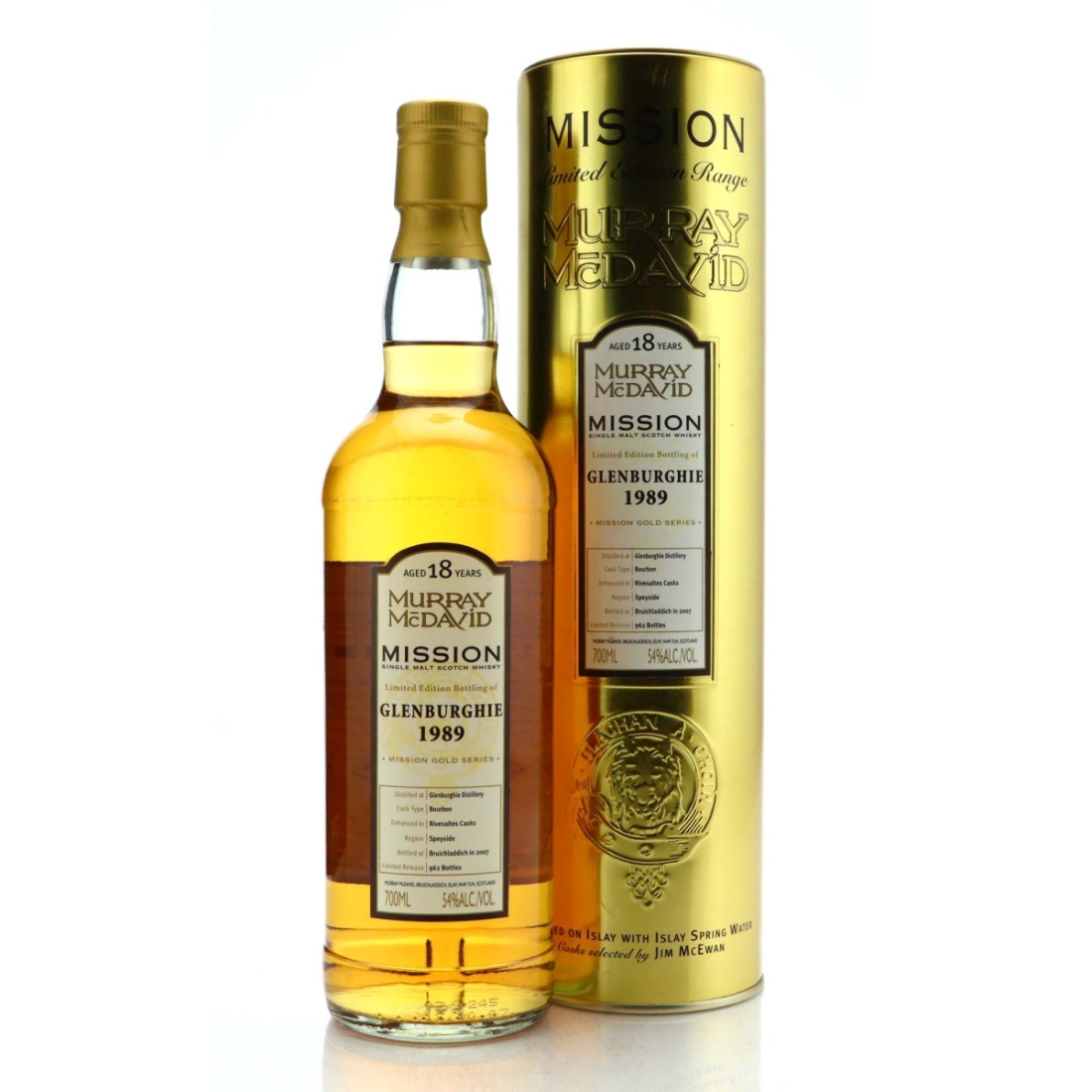 Glenburgie 1989 Murray McDavid 18 Year Old Mission Gold