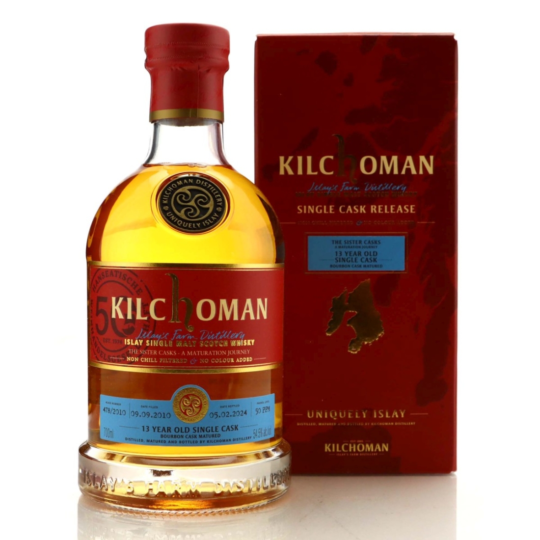 Kilchoman 2010 Single Bourbon Cask 13 Year Old #478