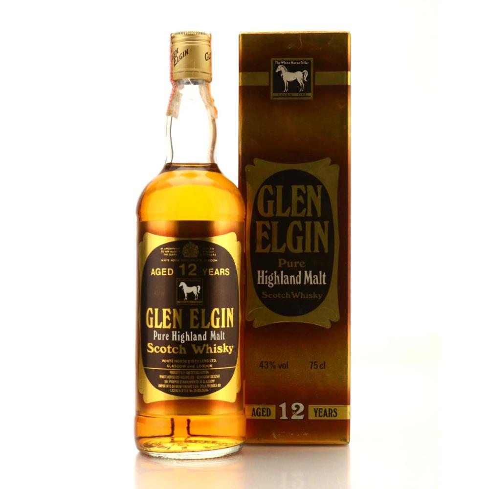 Glen Elgin 12 Year Old White Horse 1980s / Montenegro Import