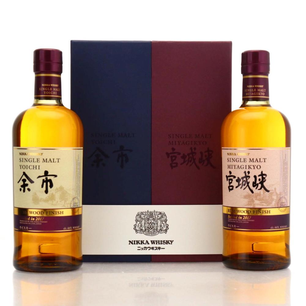 Yoichi & Miyagikyo Rum Wood Finish 2017 2 x 70cl