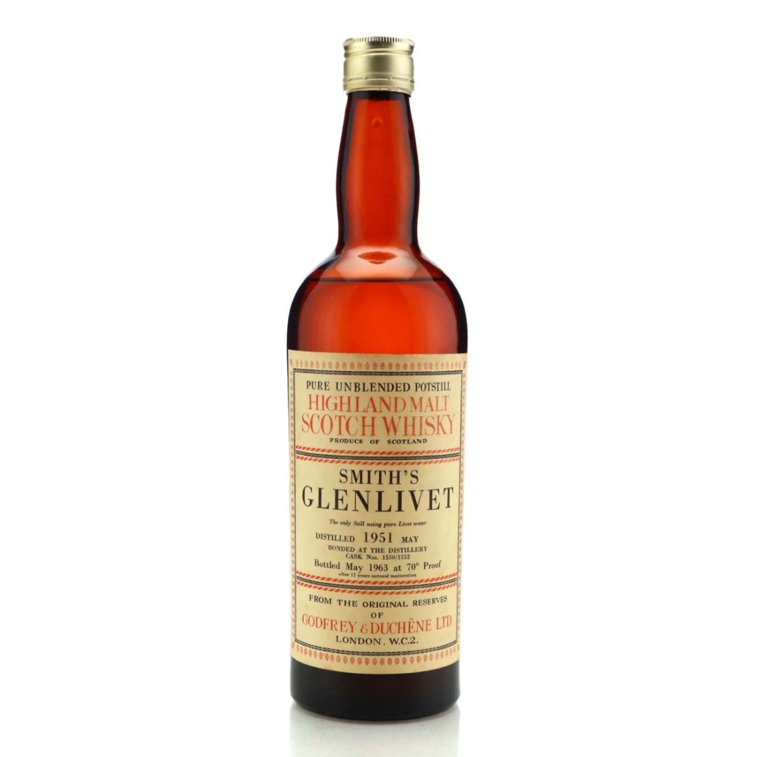 Glenlivet 1951 Godfrey & Duchêne 12 Year Old