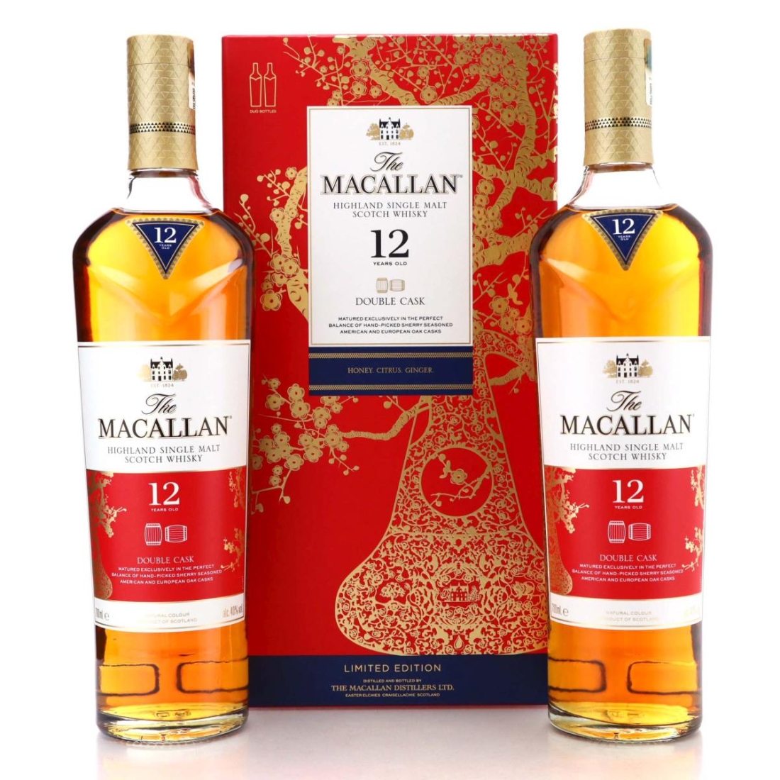 Macallan 12 Year Old Double Cask 2 x 70cl / Year of the Pig