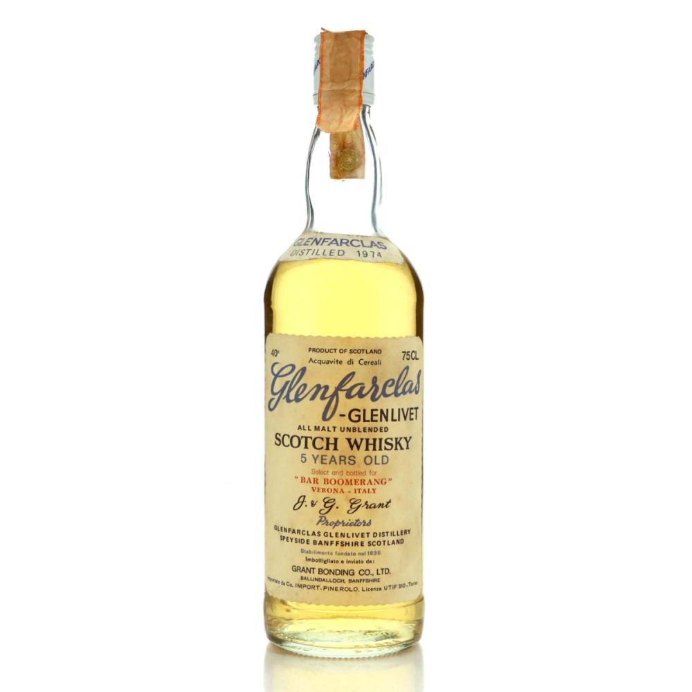 Glenfarclas 5 Year Old Grant Bonding Co 1974 / Co. Pinerolo Import