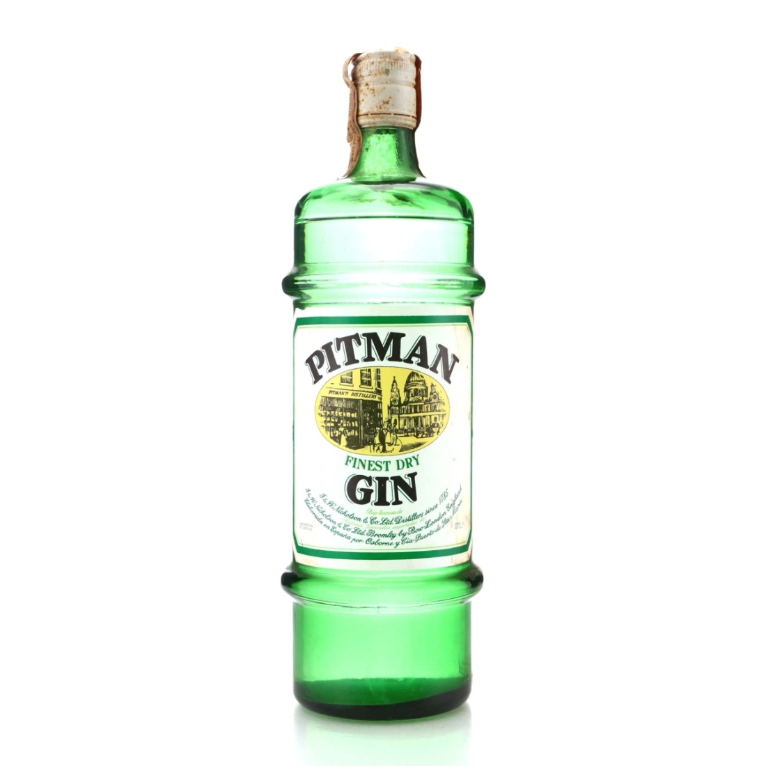 Pitman's Dry Gin 1970s 1 Litre