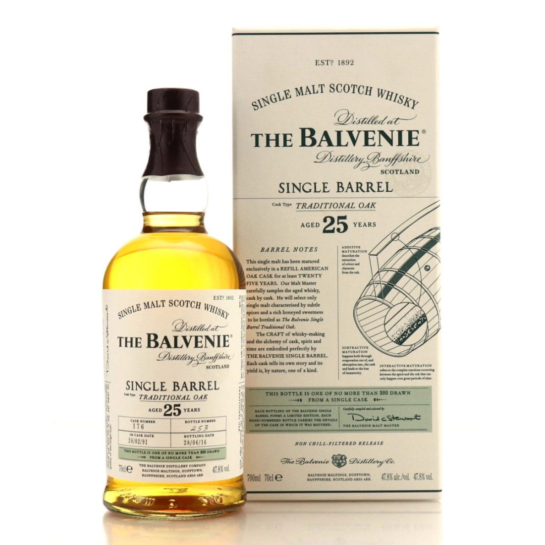 Balvenie 1991 Traditional Oak Single Barrel 25 Year Old #176