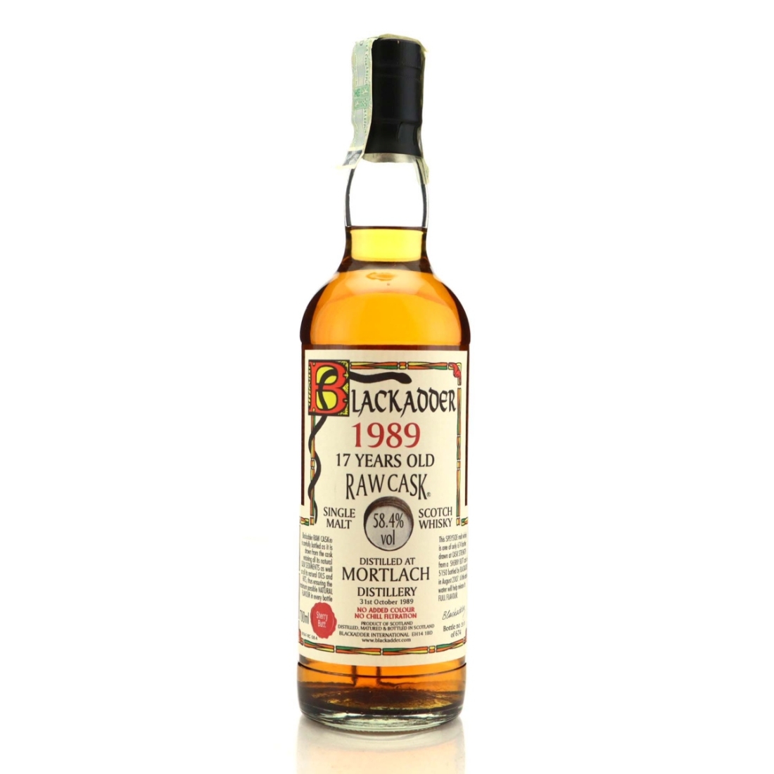 Mortlach 1989 Blackadder 17 Year Old Natural Strength
