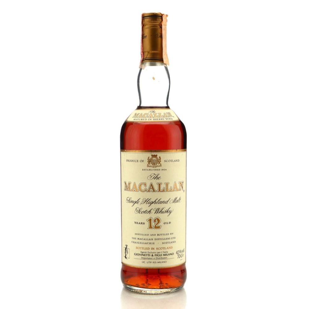Macallan 12 Year Old 1980s / Giovinetti Import