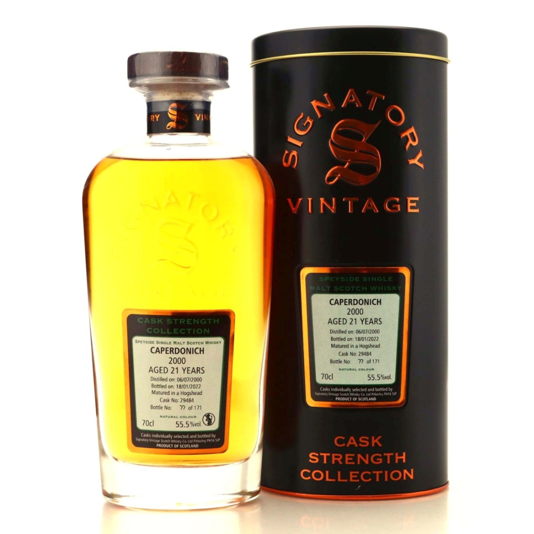 Caperdonich 2000 Signatory Vintage 21 Year Old Cask Strength