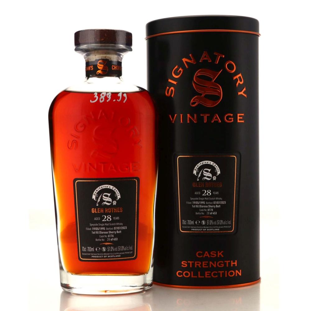 Glenrothes 1995 Signatory Vintage 28 Year Old Cask Strength #6176 / Symington's Choice