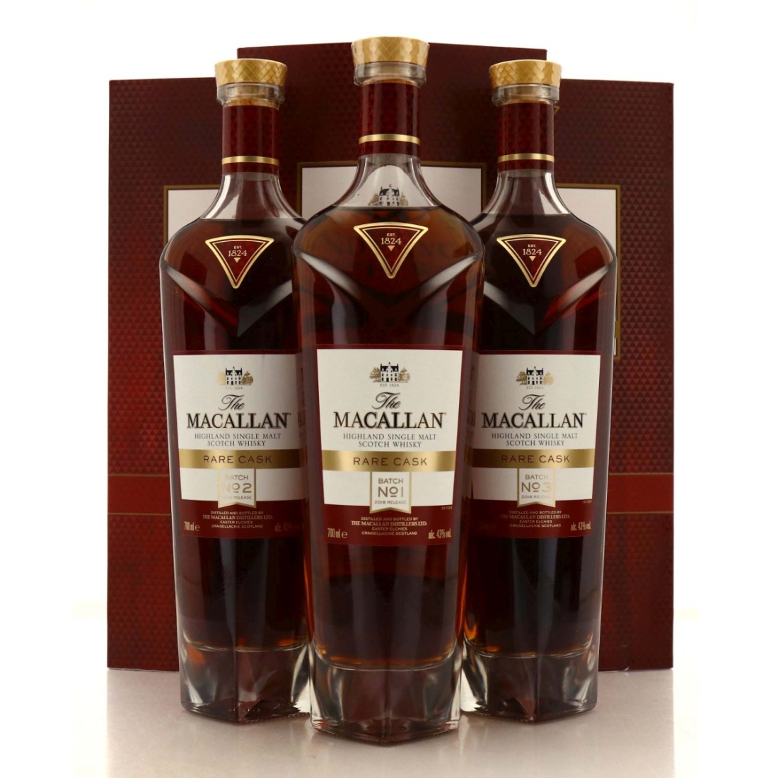 Macallan Rare Cask 2018 Releases 3 x 70cl / Batch No.1-3