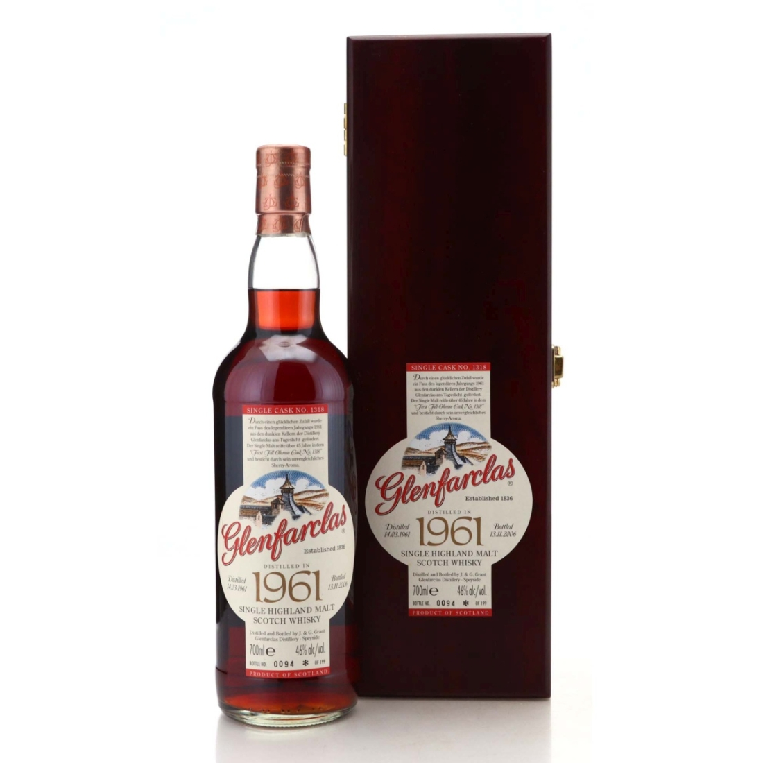 Glenfarclas 1961 Single Oloroso Cask #1318 / Hanseatische Import