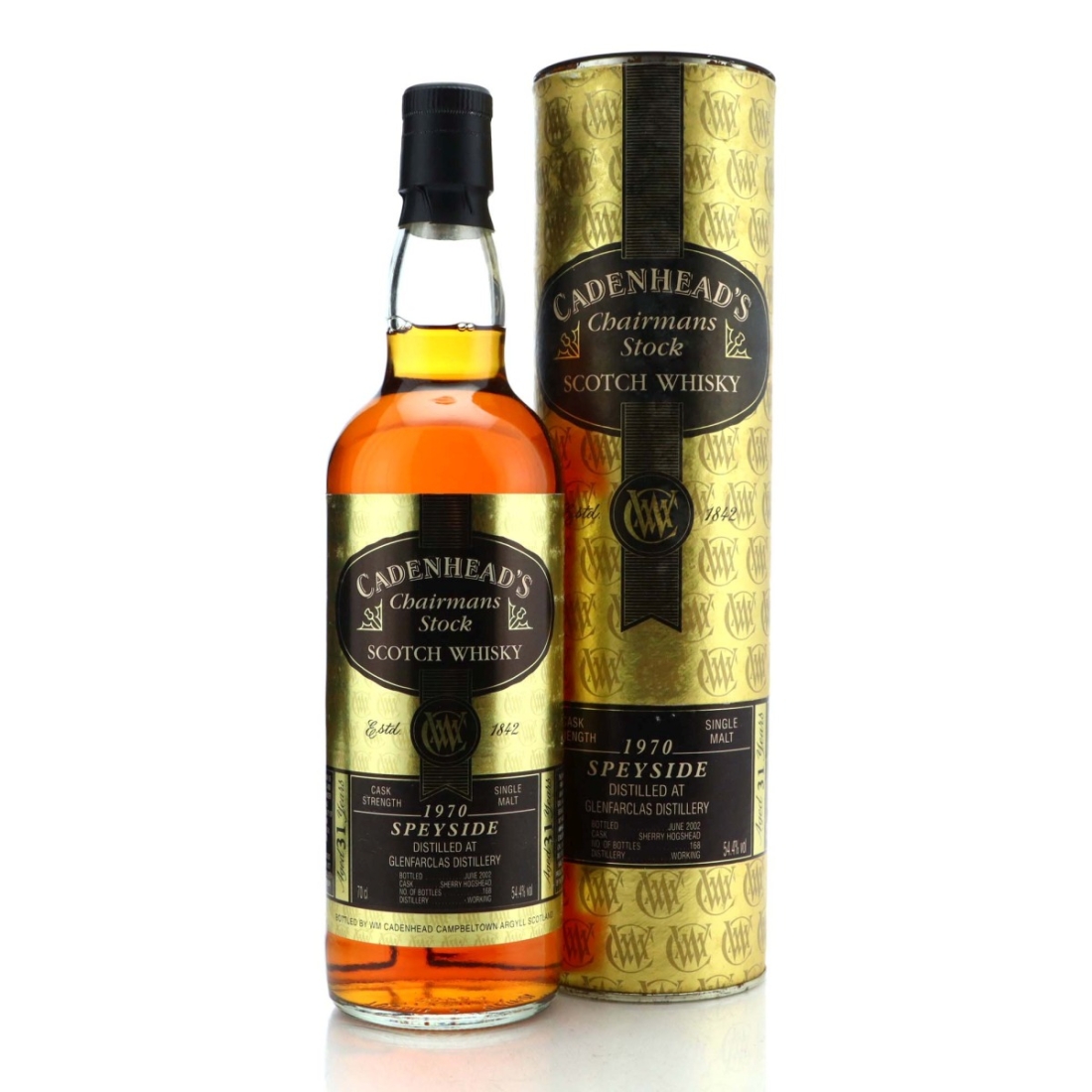 Glenfarclas 1970 Cadenhead's 31 Year Old Chairman's Stock
