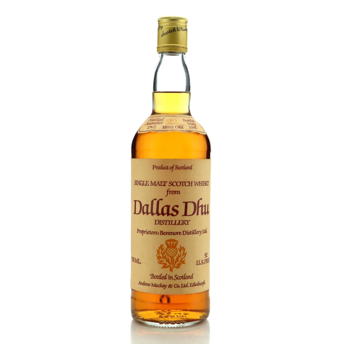 Dallas Dhu 1962 Andrew Mackay 22 Year Old / US Import