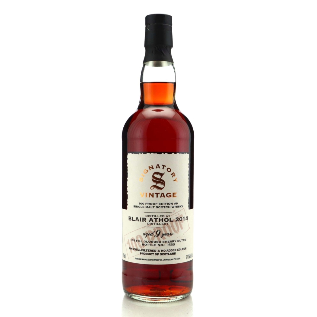 Blair Athol 2014 Signatory Vintage 9 Year Old 100 Proof