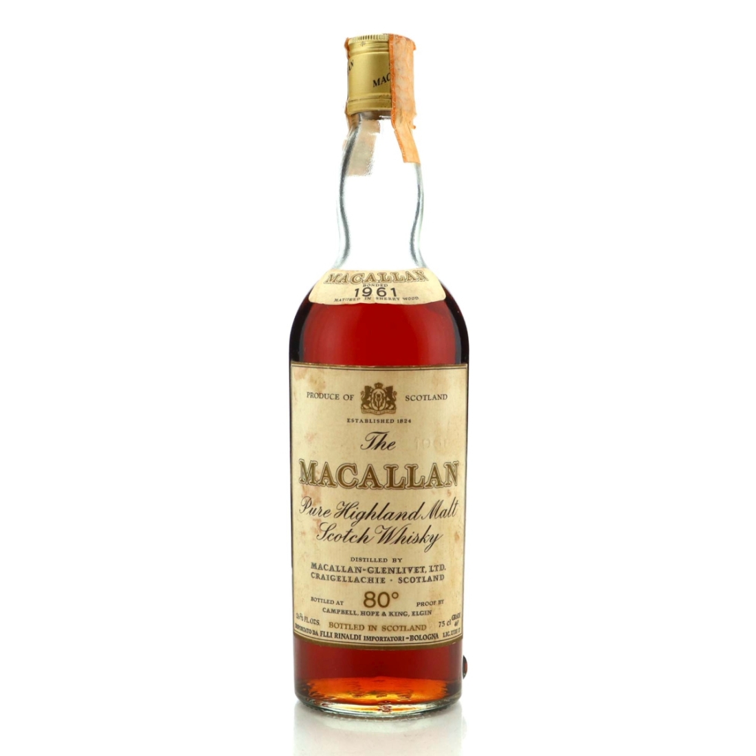 Macallan 1961 Campbell, Hope and King 80 Proof / Rinaldi Import