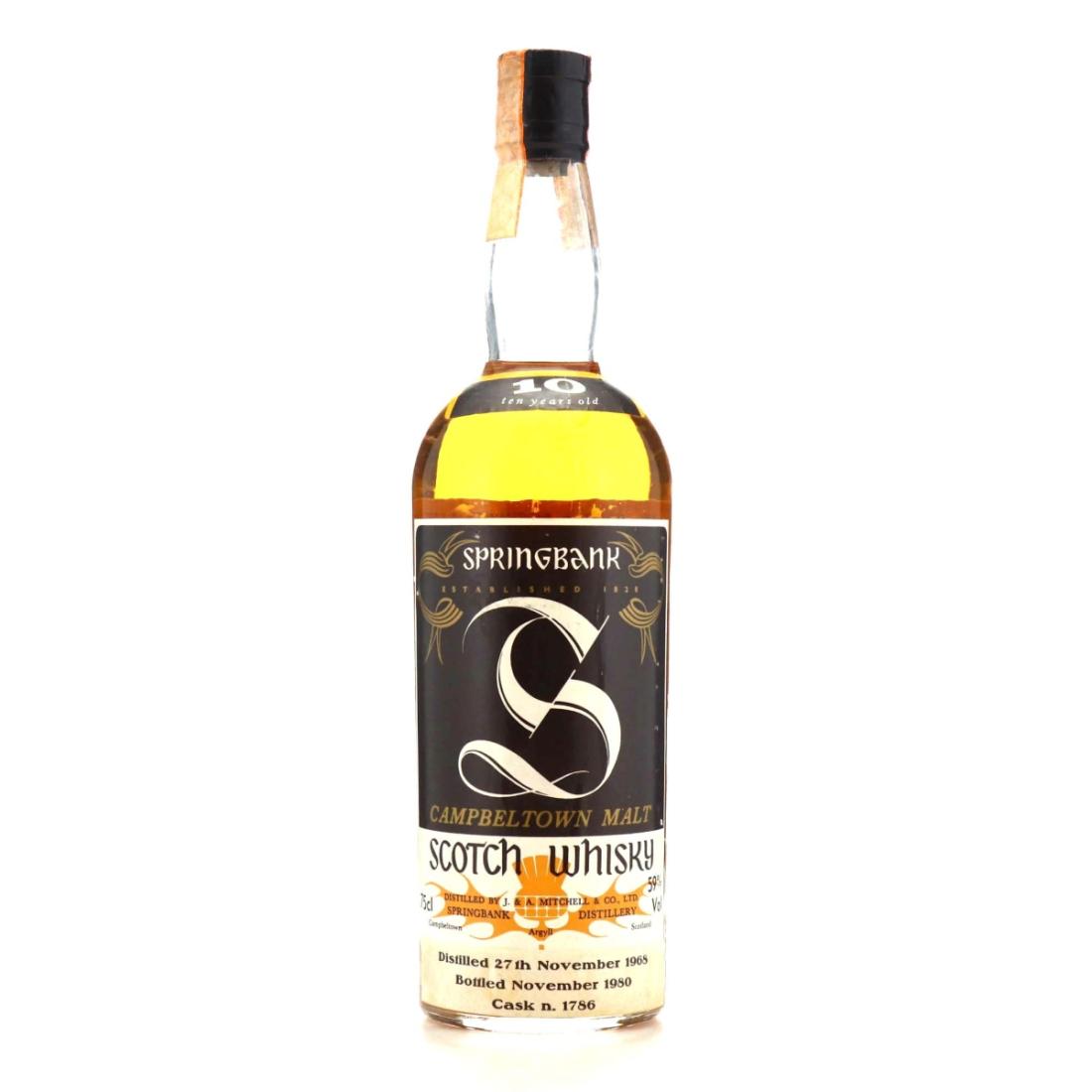 Springbank 1968 Single Cask 10 Year Old #1786 / A. Sutti Import