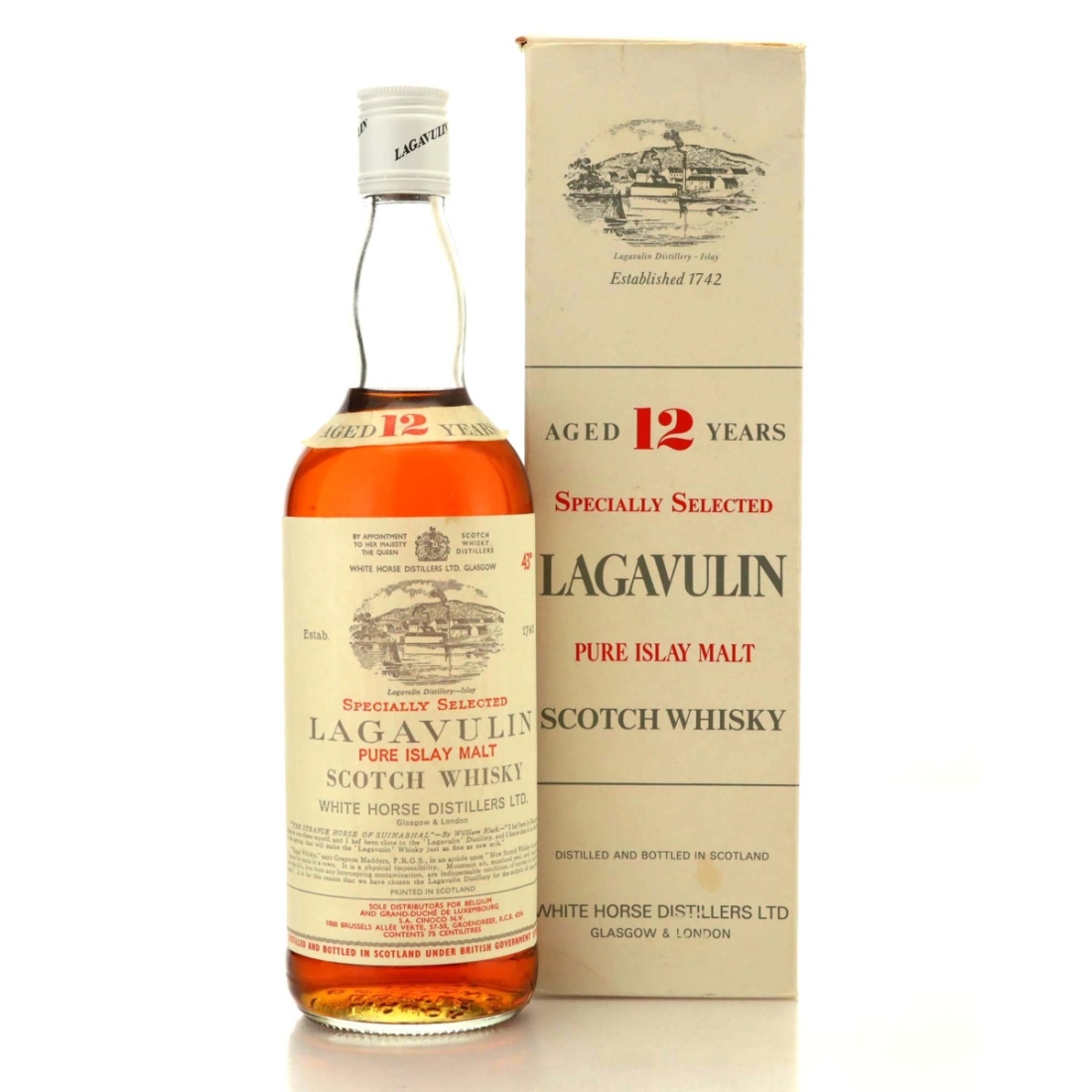 Lagavulin 12 Year Old White Horse 1970s / Cinoco Import