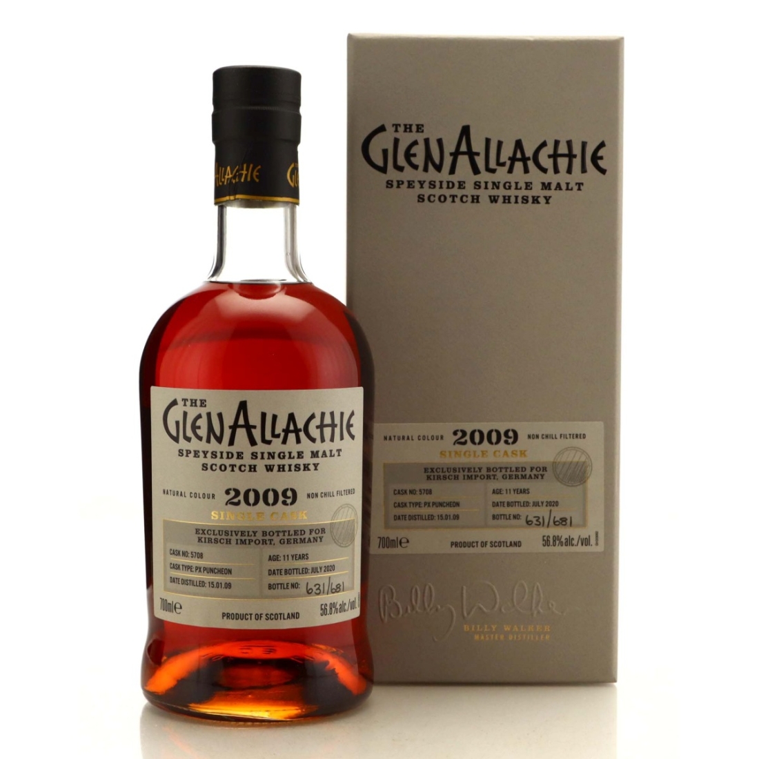 Glenallachie 2009 Single PX Cask 11 Year Old #5708 / Kirsch Import