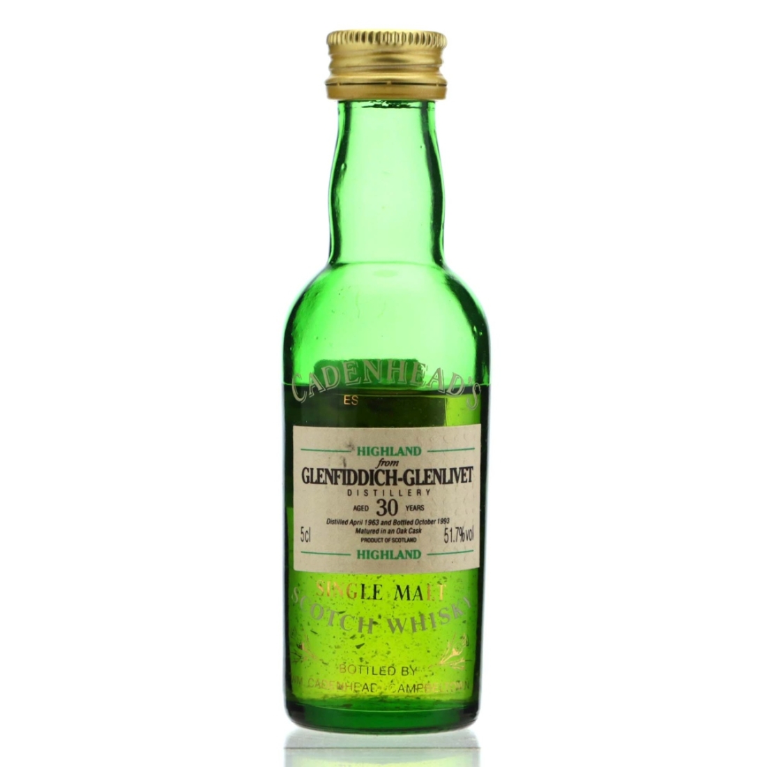 Glenfiddich 1963 Cadenhead's 30 Year Old Miniature