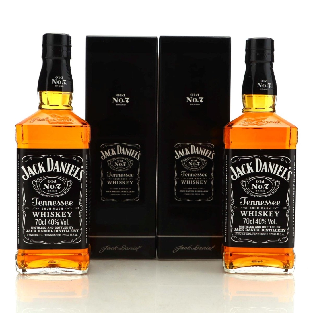 Jack Daniel's Old No.7 Brand 80 Proof Japanese Import 2 x 70cl