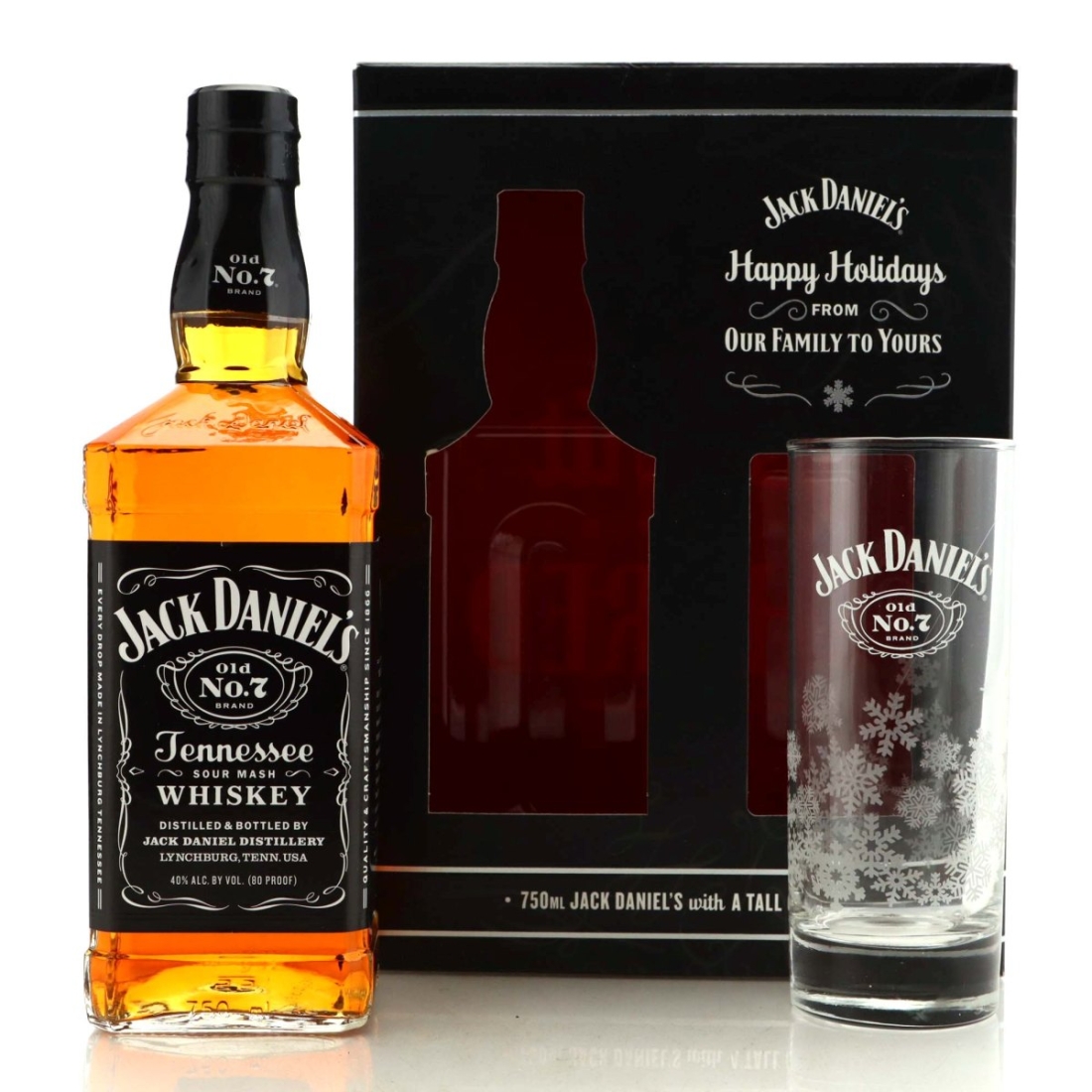 Jack Daniel's Old No.7 Brand 80 Proof Christmas Gift Pack 70cl