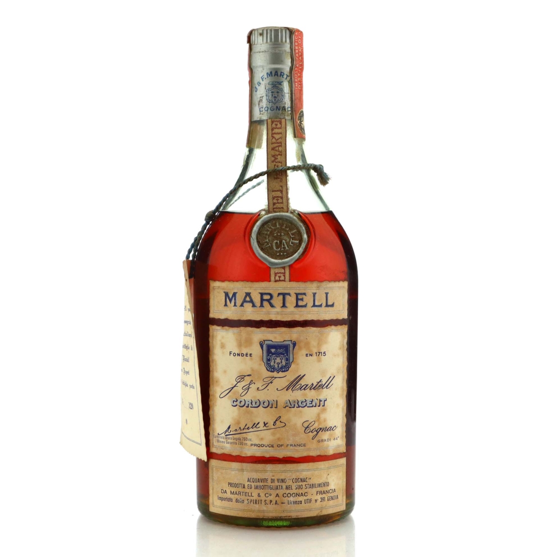 Martell Cordon Argent Cognac Extra 1974