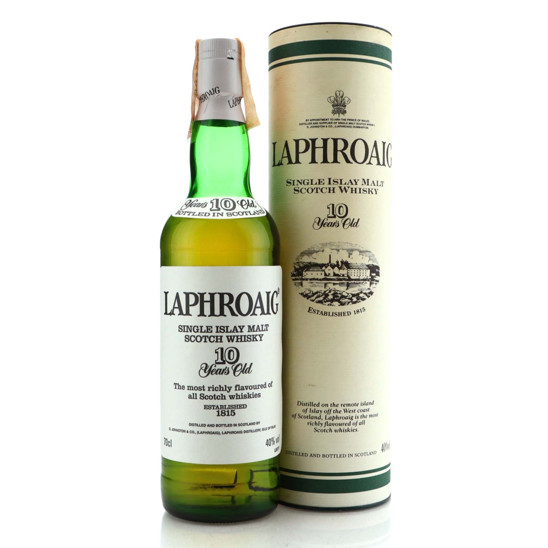 Laphroaig 10 Year Old pre-Royal Warrant 1990s / Spirit Import