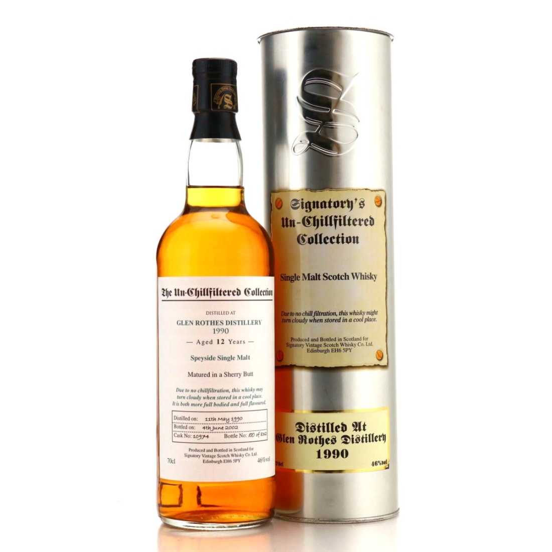 Glenrothes 1990 Signatory Vintage 12 Year Old #10974