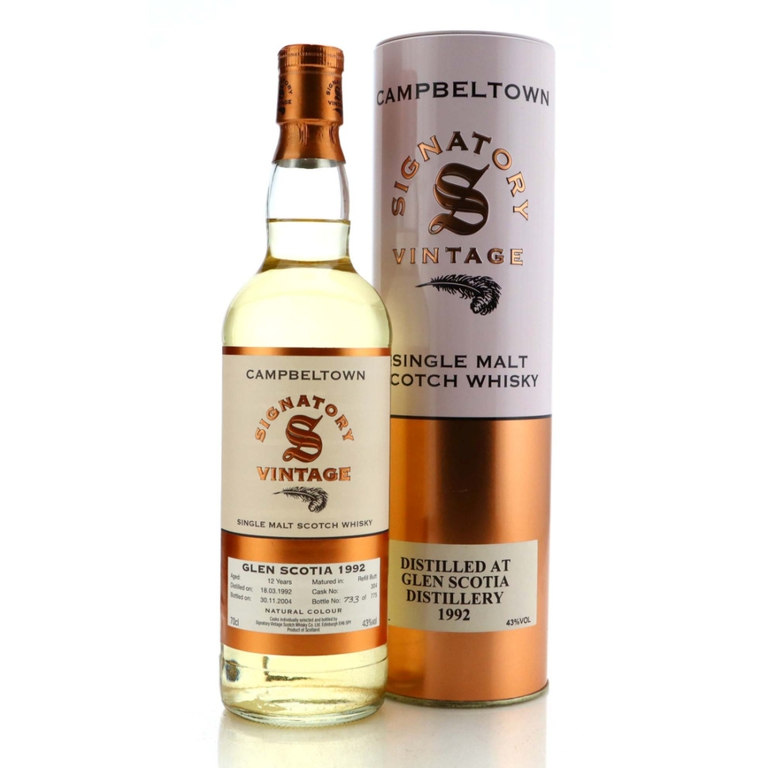 Glen Scotia 1992 Signatory Vintage 12 Year Old