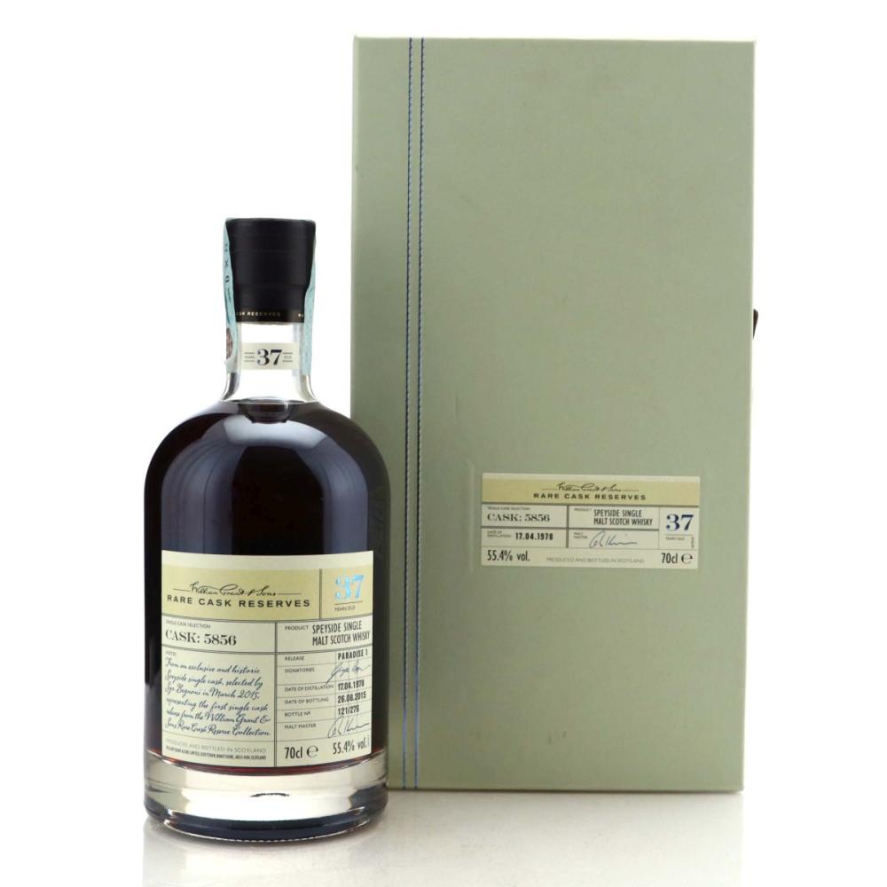 William Grant and Sons 1978 Rare Cask Reserves 37 Year Old #5856 / Paradise #1