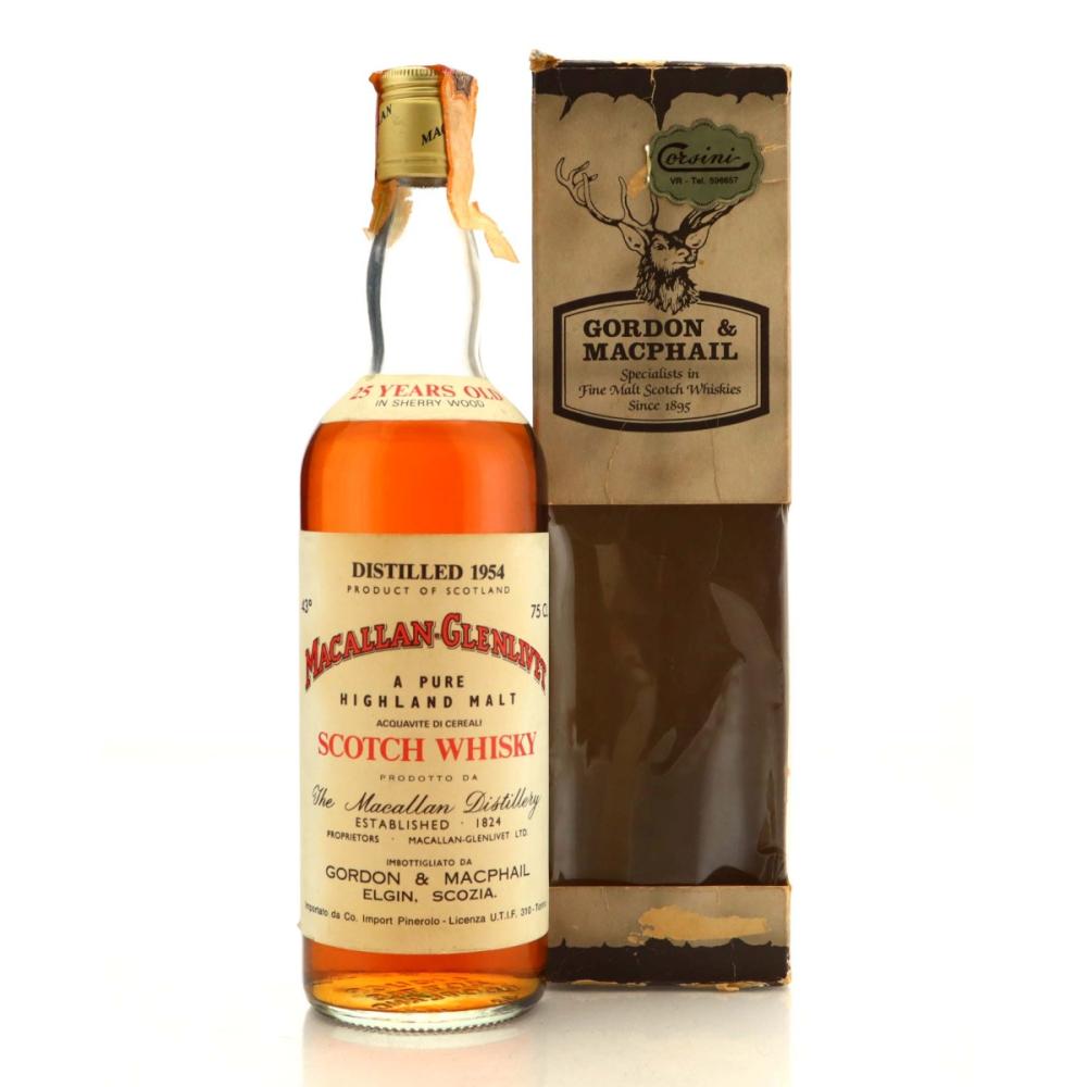 Macallan 1954 Gordon and MacPhail 25 Year Old / Co. Pinerolo Import
