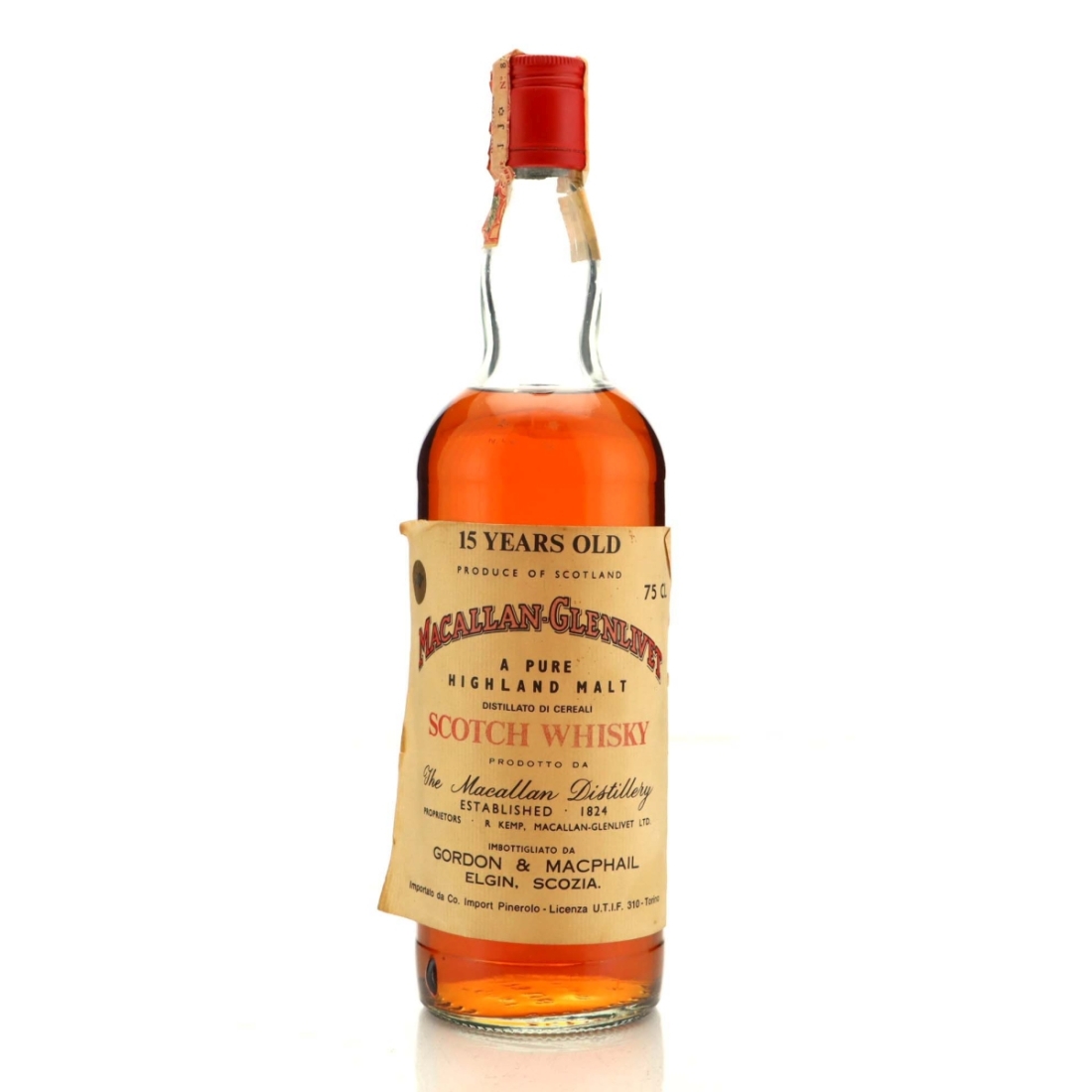 Macallan 15 Year Old Gordon and MacPhail 1970s / Co. Pinerolo Import
