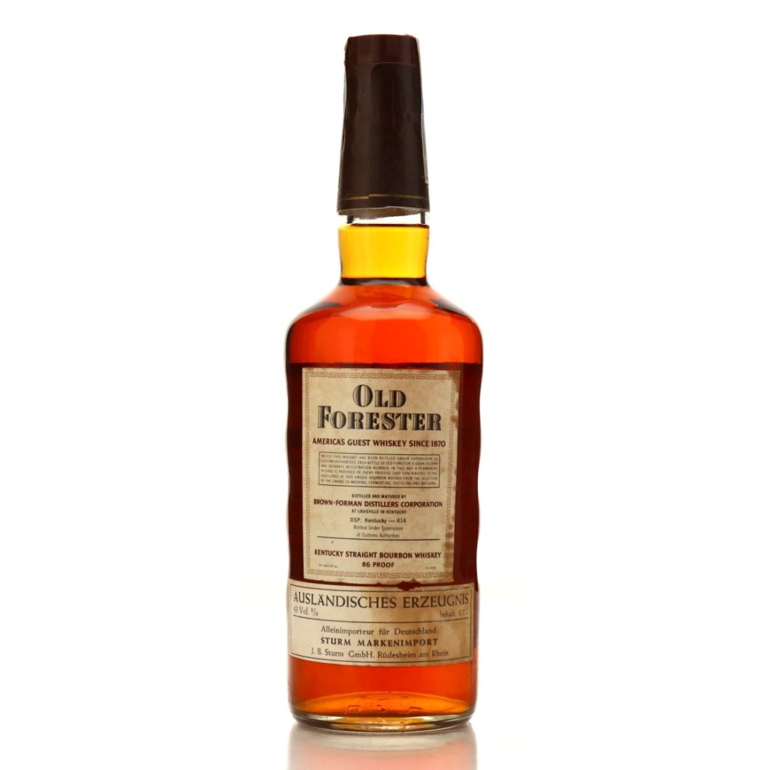Old Forester Kentucky Straight Bourbon 1960s / German Import