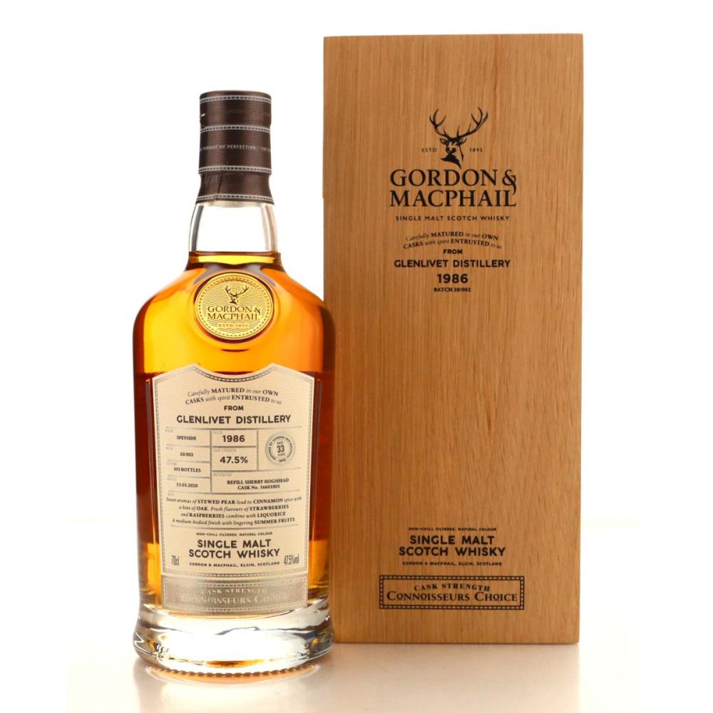 Glenlivet 1986 Gordon and MacPhail 33 Years Old