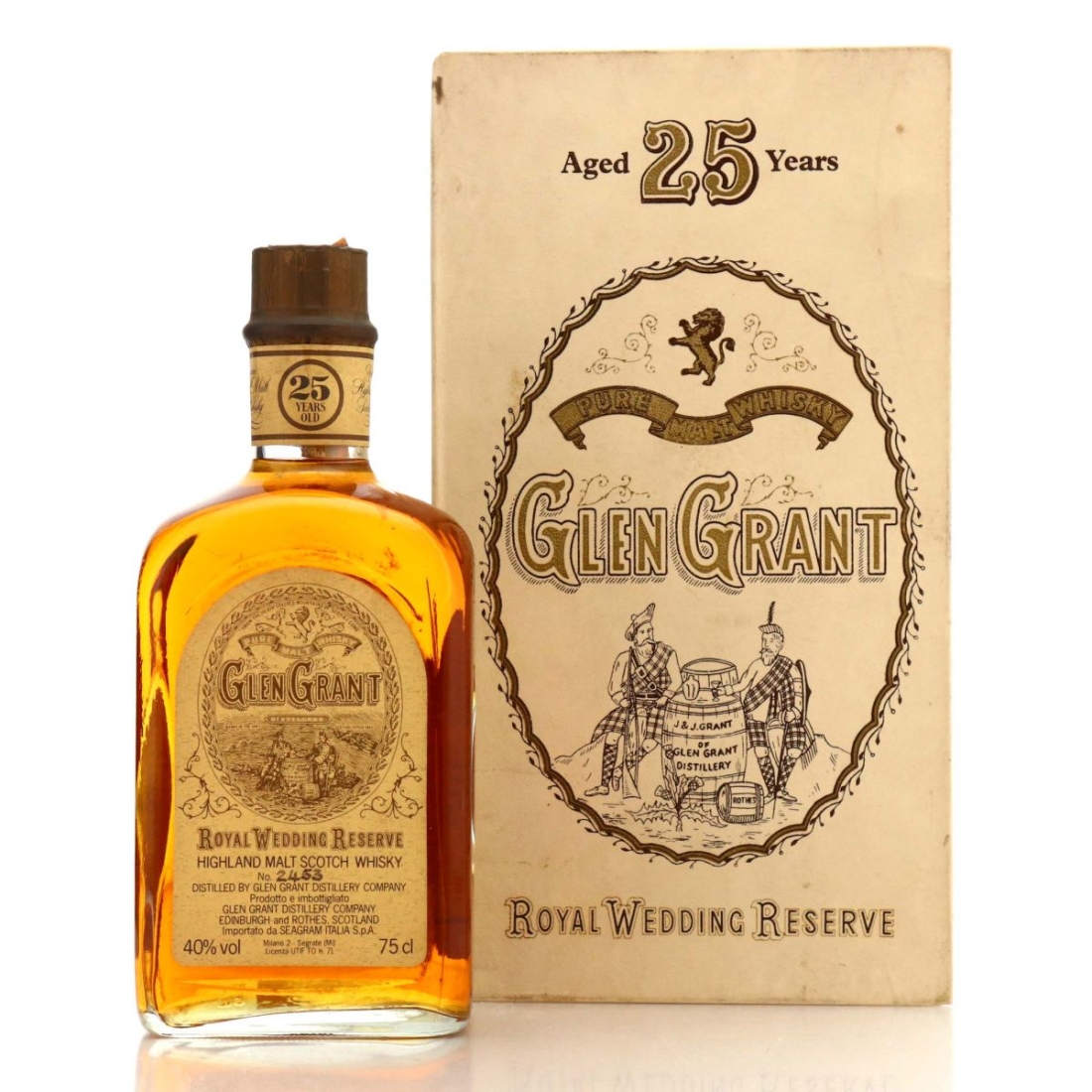 Glen Grant 25 Year Old Royal Wedding Reserve 1981 / Seagram Italia Import