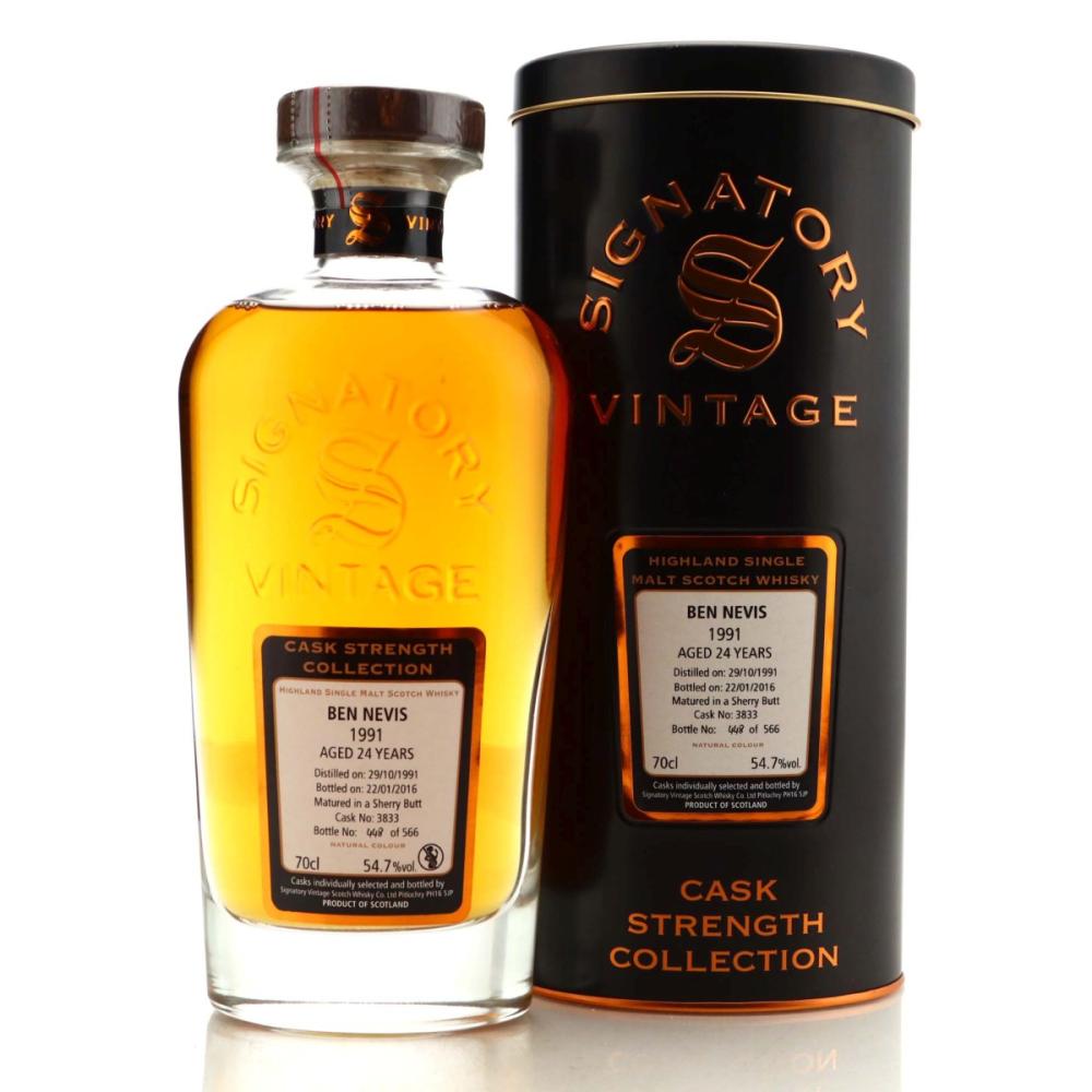 Ben Nevis 1991 Signatory Vintage 24 Year Old Cask Strength