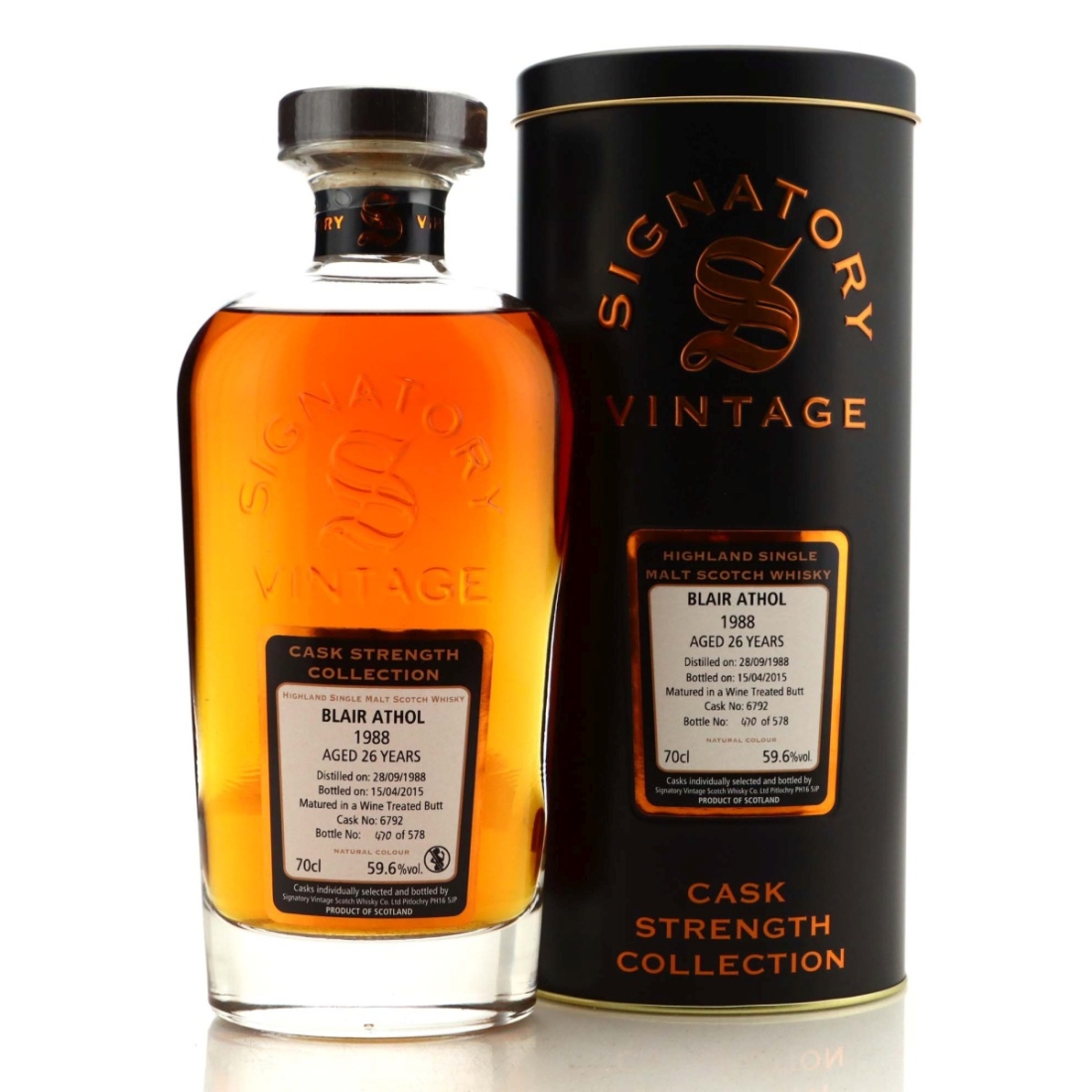 Blair Athol 1988 Signatory Vintage 26 Year Old Cask Strength