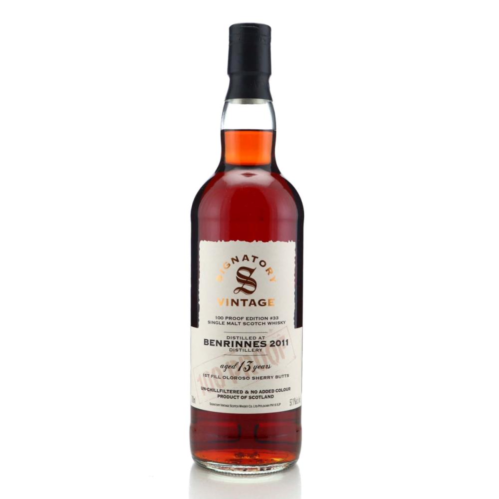 Benrinnes 2011 Signatory Vintage 13 Year Old 100 Proof