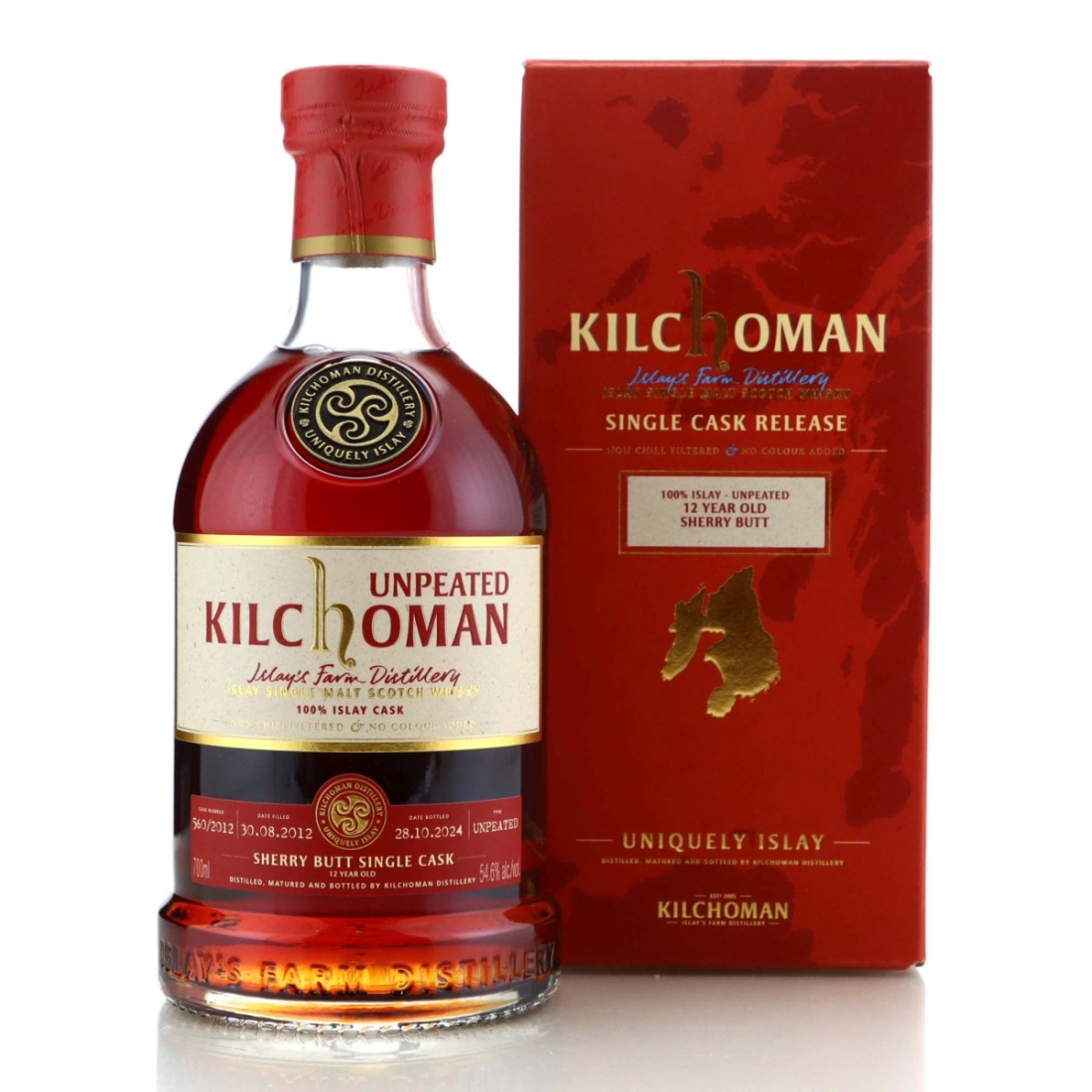 Kilchoman 2012 100% Islay Unpeated Single Sherry Cask 12 Year Old
