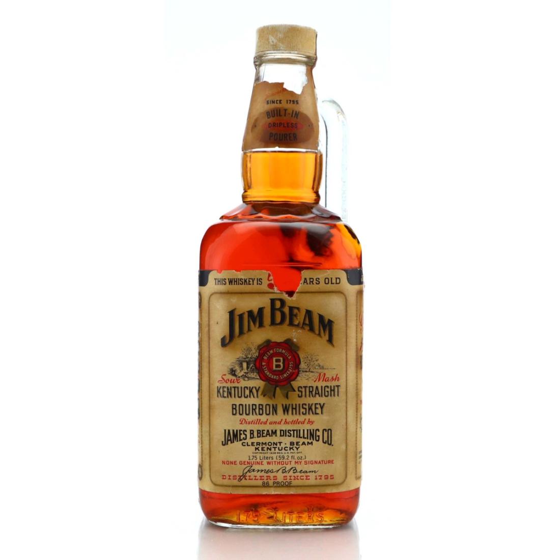 Jim Beam 5 Bottled In Bond 86 Proof 1 75 Litre 1970s
