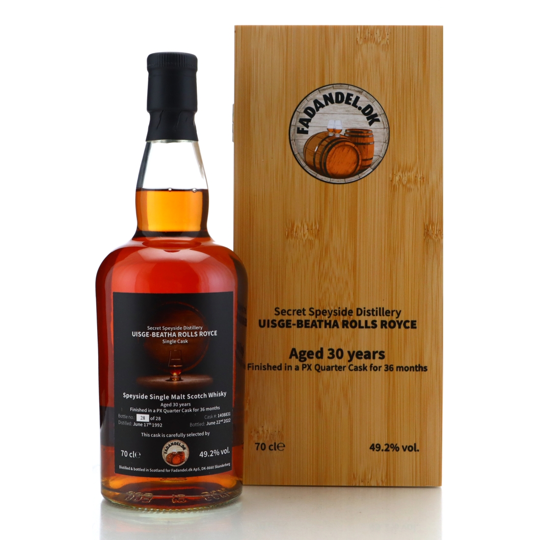 Macallan 'Secret Speyside' 1992 Fadandel 30 Year Old #1408831 / Uisge-Beatha Rolls Royce