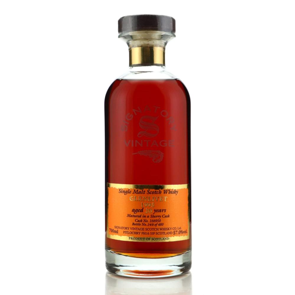 Glenlivet 1995 Signatory Vintage 20 Year Old Cask Strength Decanter