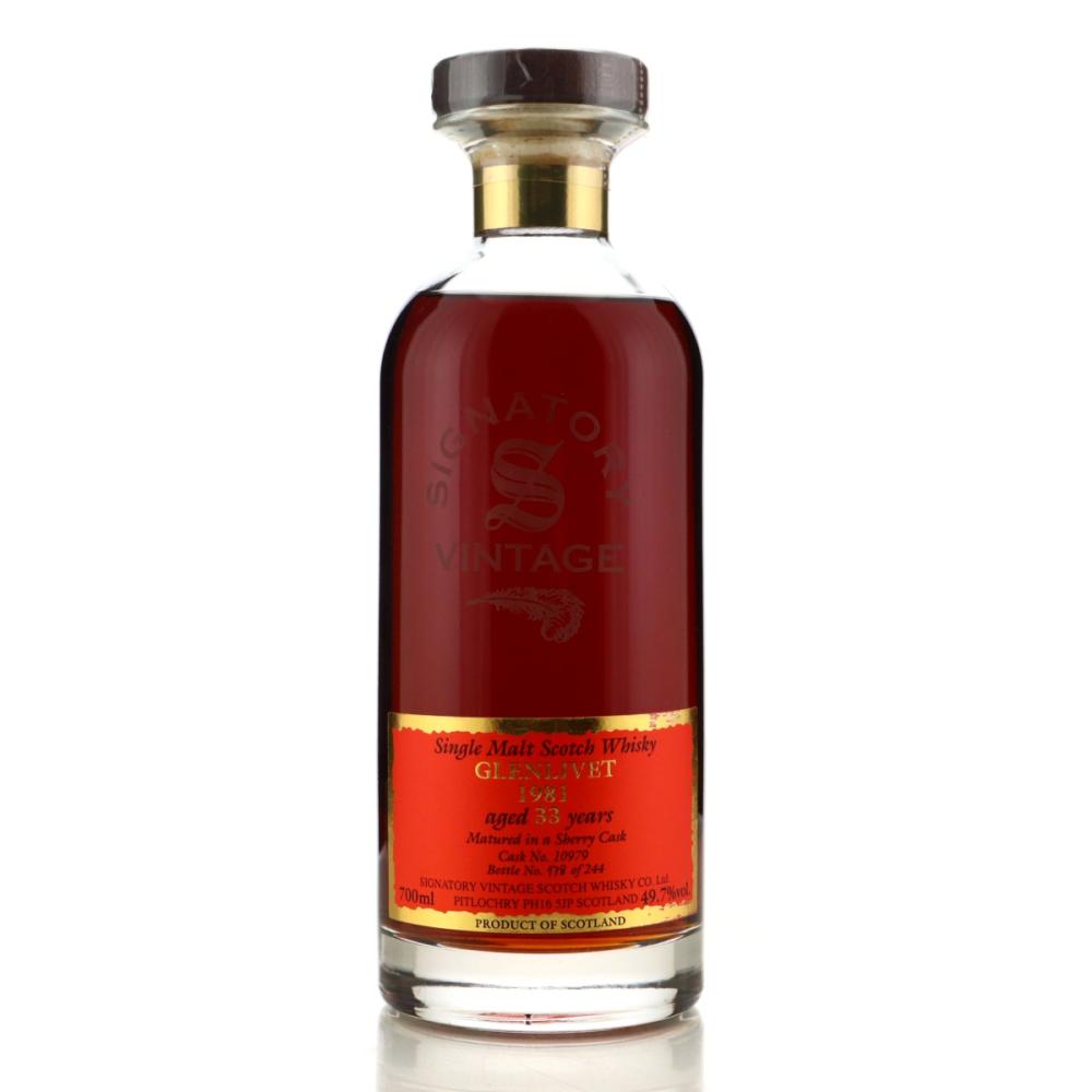 Glenlivet 1981 Signatory Vintage 33 Year Old Cask Strength Decanter