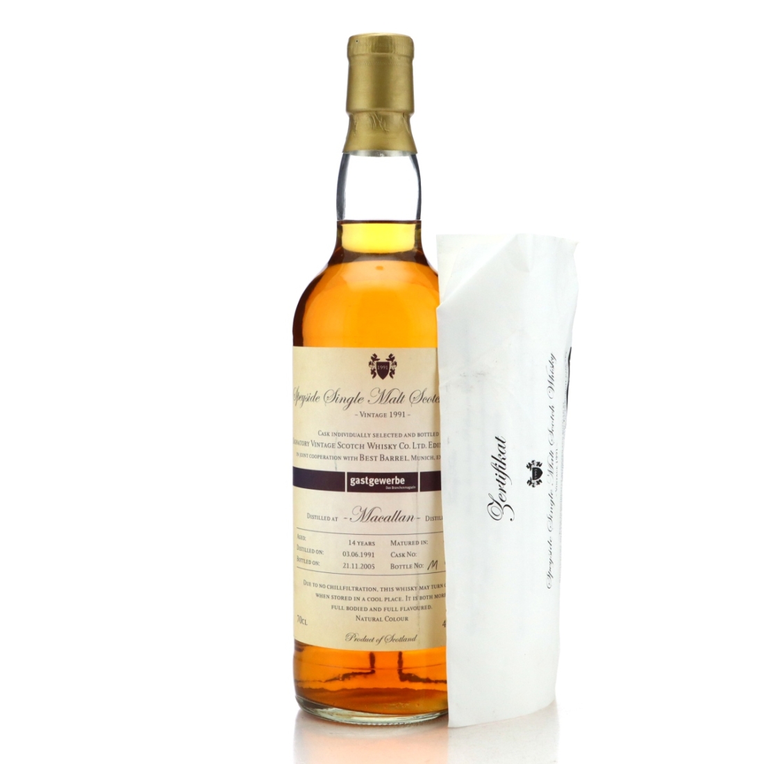 Macallan 1991 Signatory Vintage 14 Year Old #12623 / Best Barrel