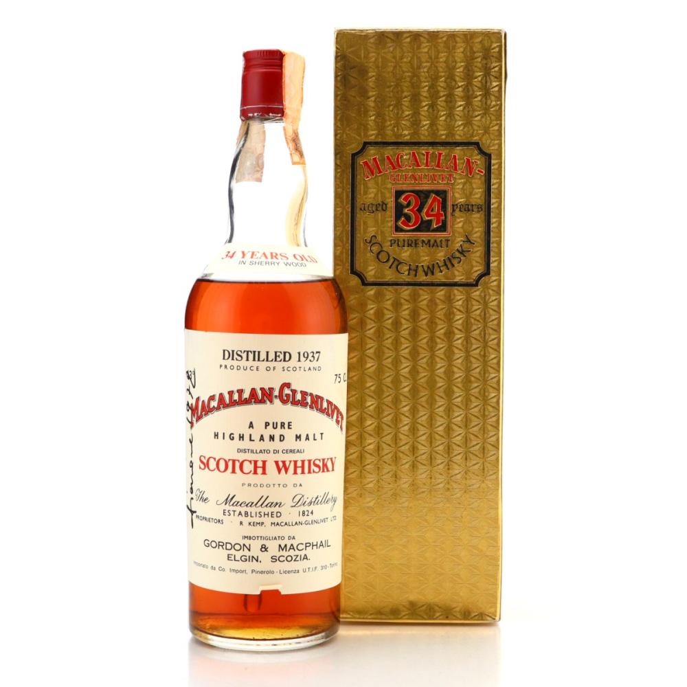 Macallan 1937 Gordon and MacPhail 34 Year Old / Edward & Edward - Signed